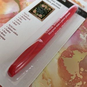 Chalk Brush Marker (Wet-Erasable) 15mm, Red